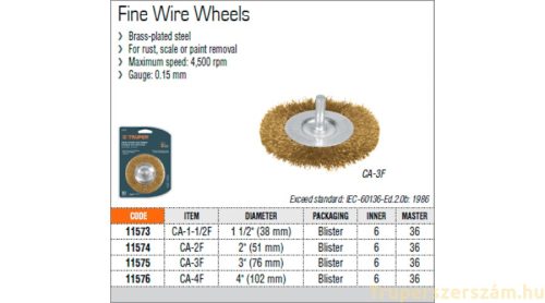 DRÓTKEFE KÖR ALAKÚ 38-51-76 MM, FINOM SZÁLAS