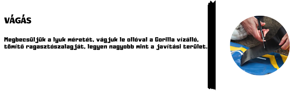 Gorilla Patch & Seal vízálló tömítő szalag átlátszó – méretre vágás ollóval a javításhoz
